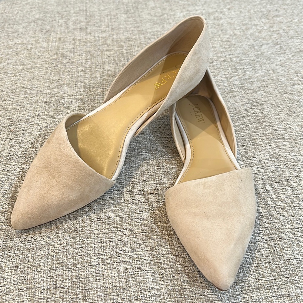 J Crew Factory Zoe Suede D’Orsay Flats